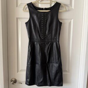 A|X Armani Exchange Faux Leather Lace Up Dress Size 2